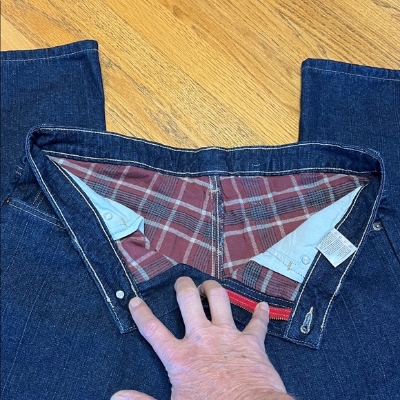 Dickie's Women's Lined Blue Jeans Regular Straight Cut Dark Wash Sz 8R W/31 L/32 - Picture 7 of 15